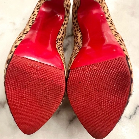 CHRISTIAN LOUBOUTIN Daffodil 160 brown pony jungle cheetah print platform - Picture 11 of 15